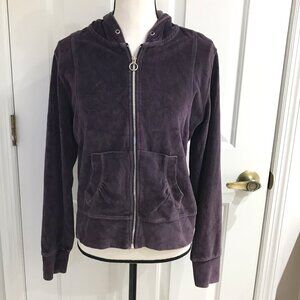 Hering Women's Purple Velvet Hoodie L